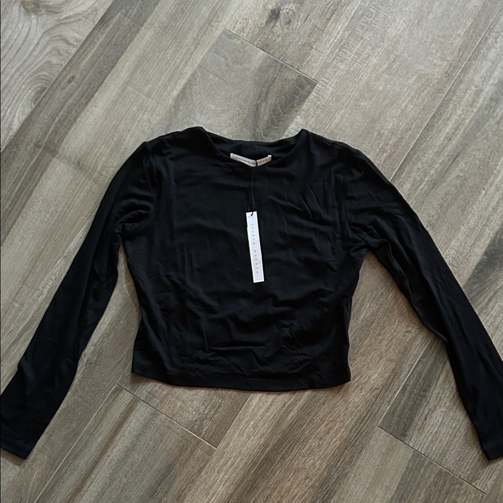 Susana Monaco Classic Black Long Sleeve Top